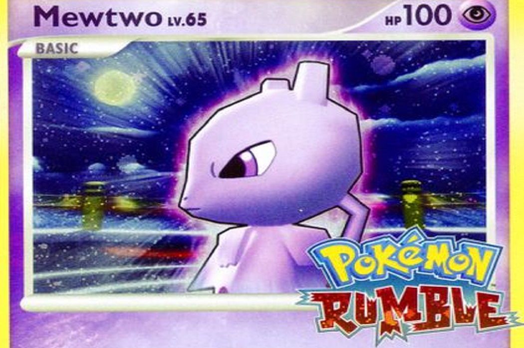 The card art for Mewtwo Pokémon Rumble 9