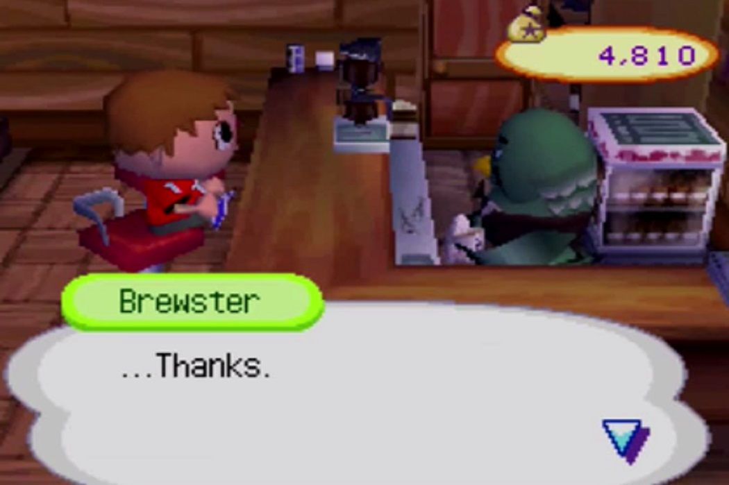 Brewster's cafe, The Roost, in Animal Crossing: Wild World