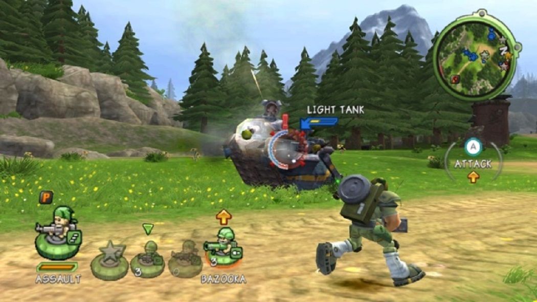 A screenshot from Battalion Wars GameCube