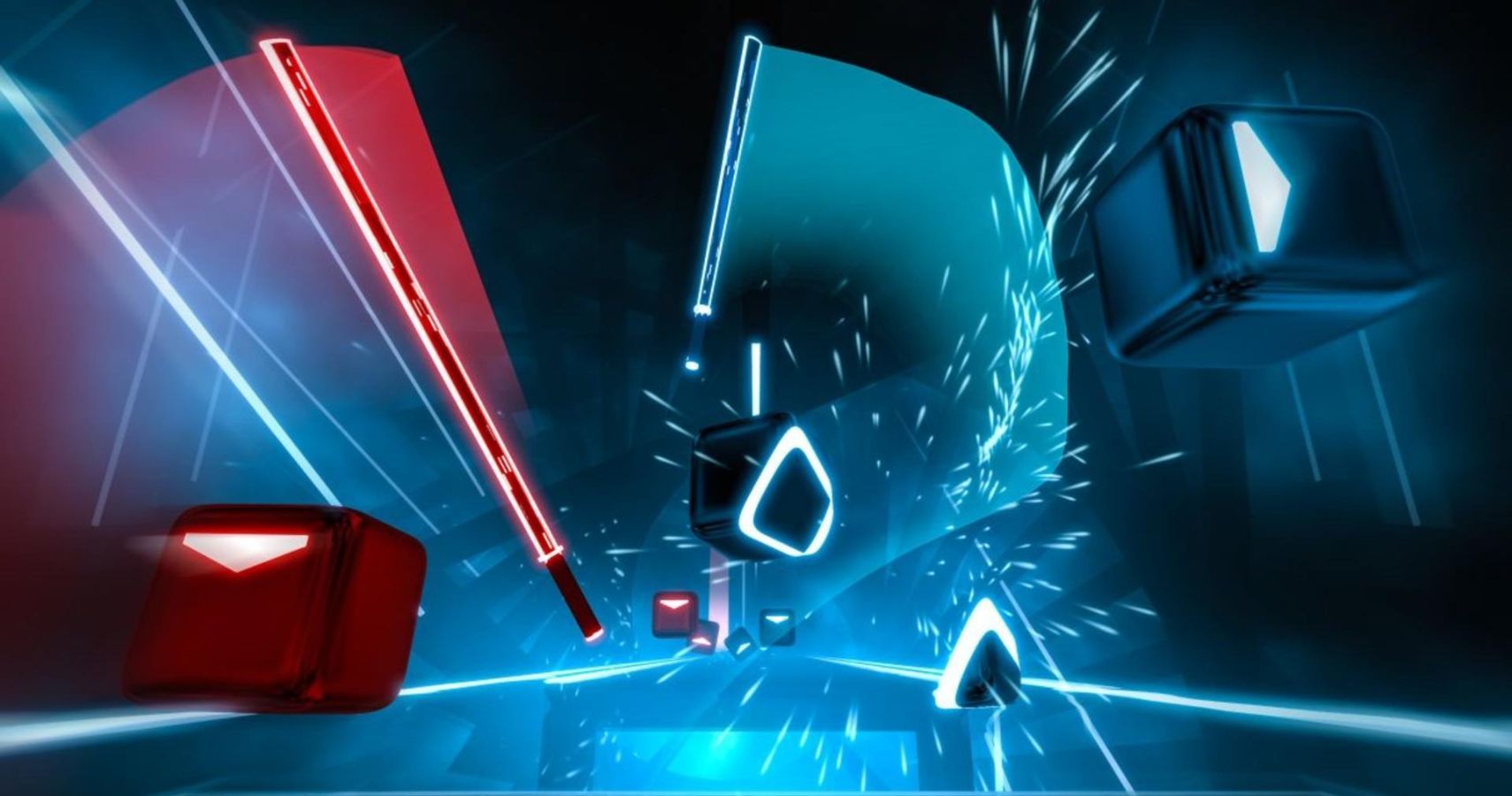 screenshot of beat saber gameplay