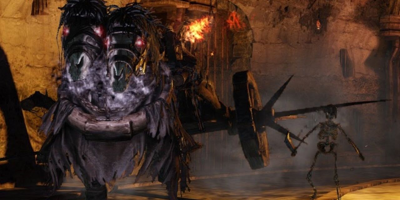 Dark Souls 2 Executioner's Chariot boss fight.