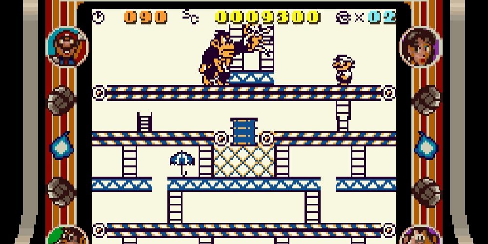 Donkey Kong played on the Super Game Boy for SNES.
