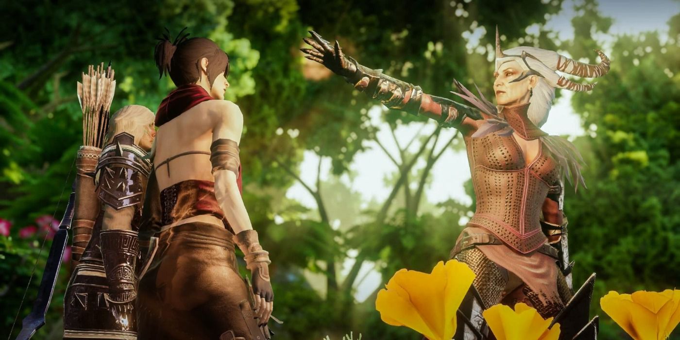 image of Mythal controlling Morrigan from Dragon Age: Inquisition