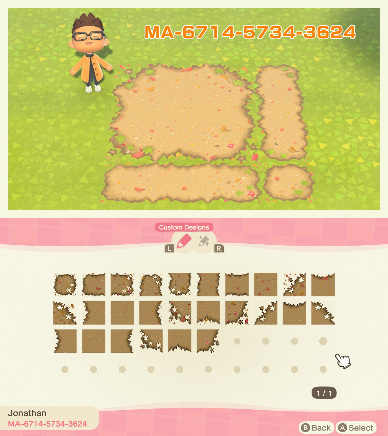 Animal Crossing Fall Path Design.