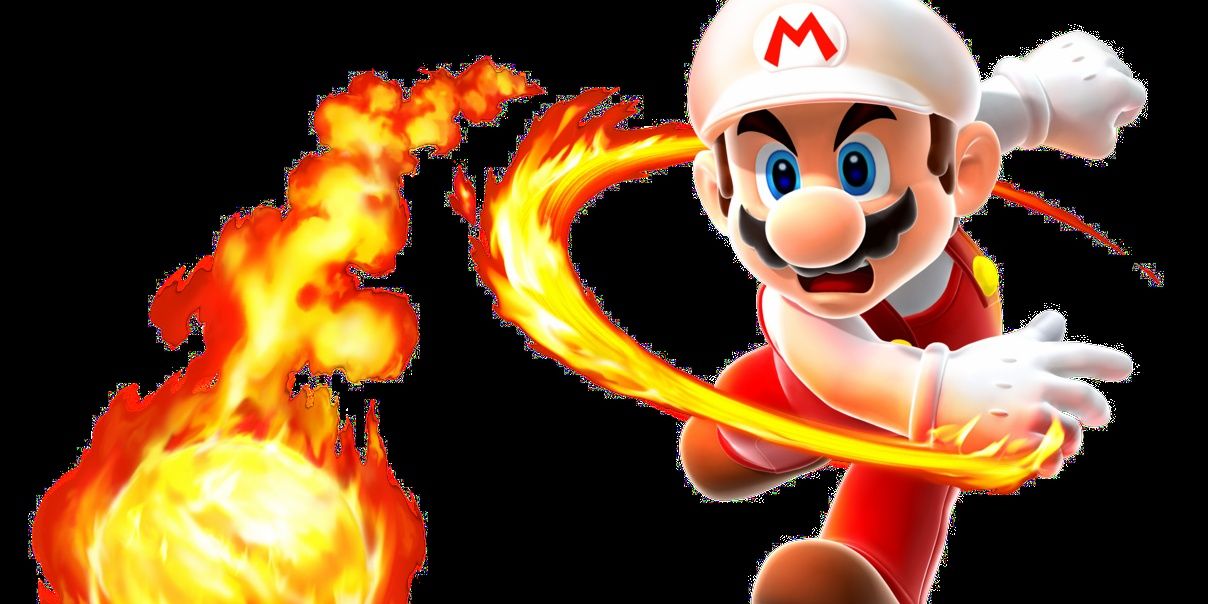 Fire Mario in Super Mario Galaxy