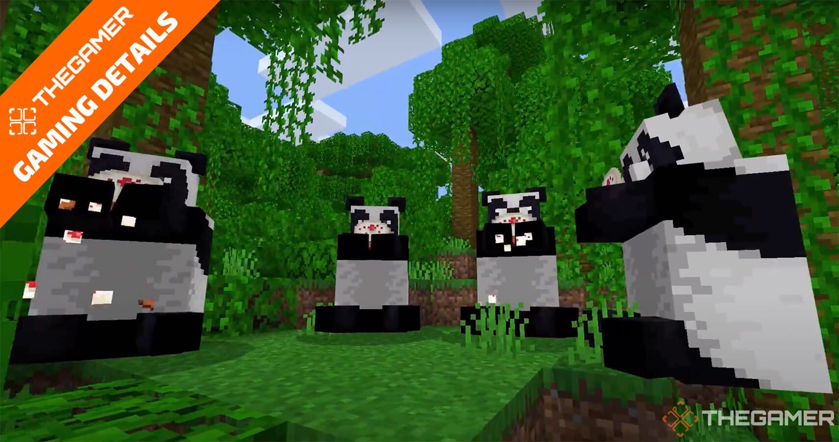 Gaming Detail Minecraft S Pandas Love Cake