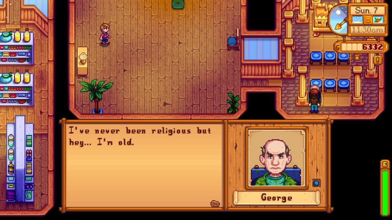 A conversation with George at the Church