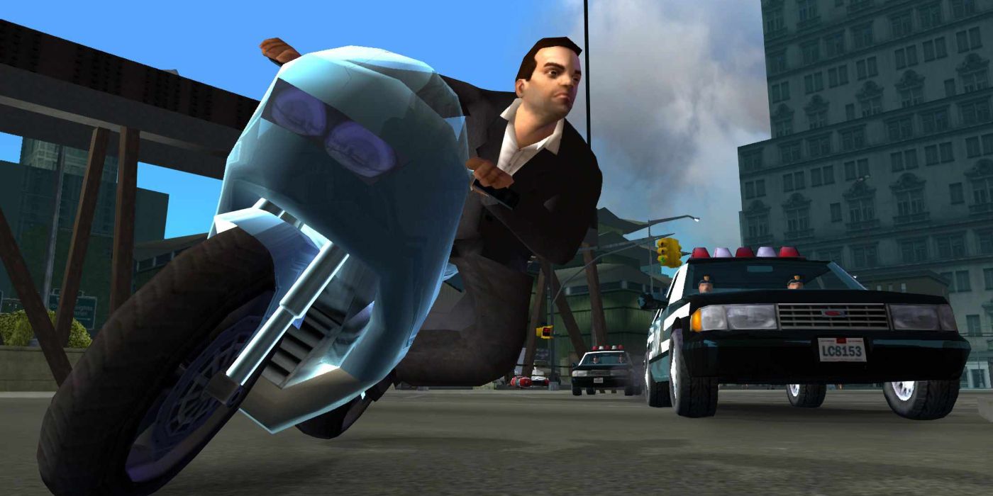 Grand Theft Auto Liberty City Stories Screenshot Toni Riding Bike
