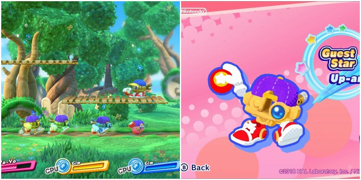 Kirby Star Allies GIm with yo-yo