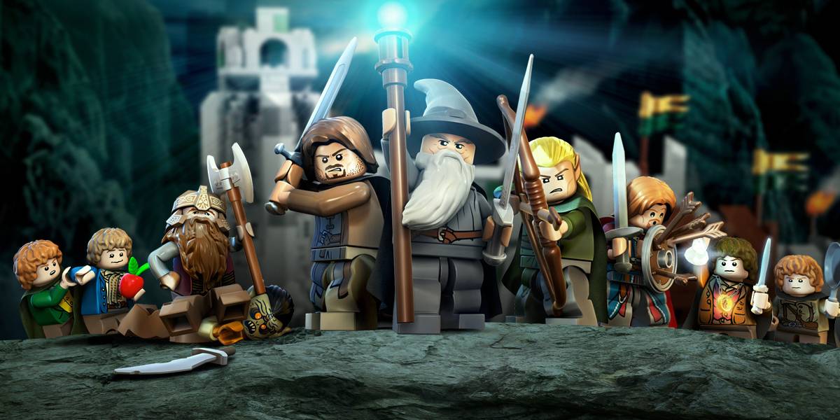 LEGO Le Seigneur des Anneaux Cover Art Frodon Legolas Gandalf Samwise Aragorn Pippin Merry Boromir