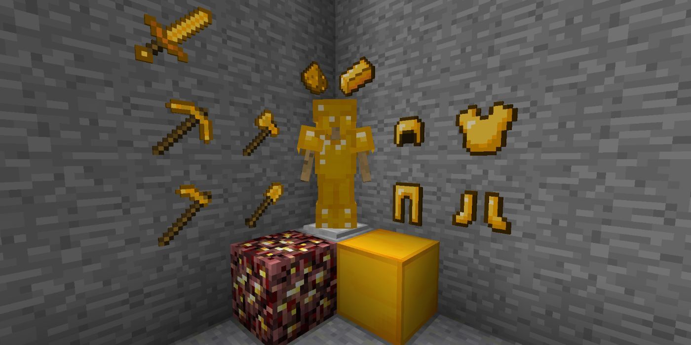 Gold items Minecraft