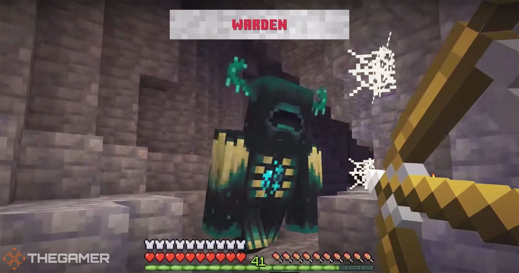 What is the title of this picture ? The New Hostile Minecraft Mob, The Warden, Will Haunt Your Dreams