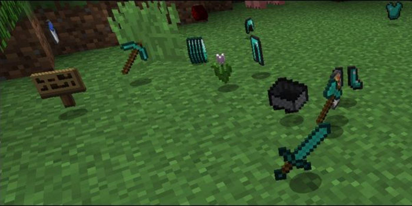 Minecraft Dead Player's Items On The Ground