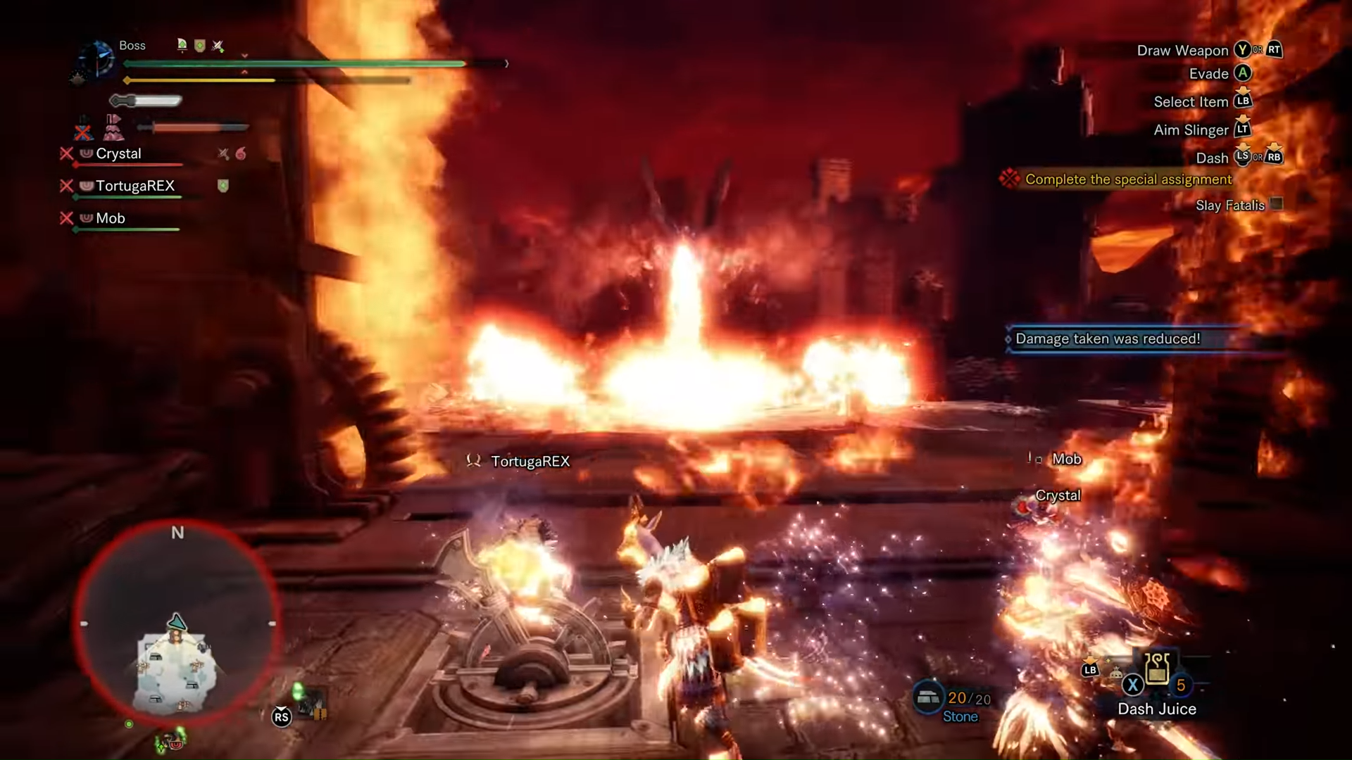Fatalis using fire attack