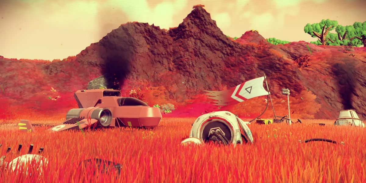 No Mans Sky Tutorial Space Ship Broken Machinery Orange Planet