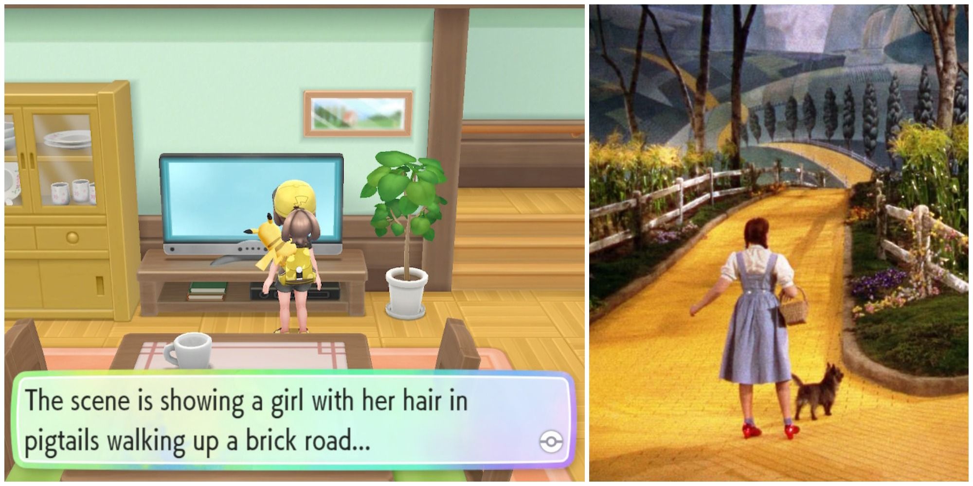 Dorothy walking down yellow road Pokémon Reference