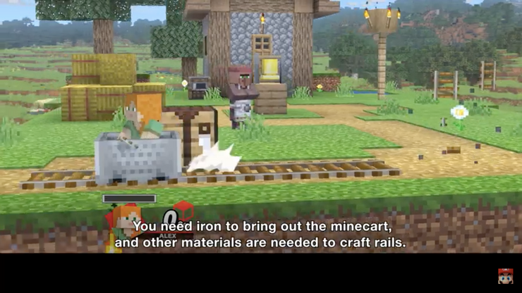 Heres Minecraft Steves Moveset In Super Smash Bros Ultimate