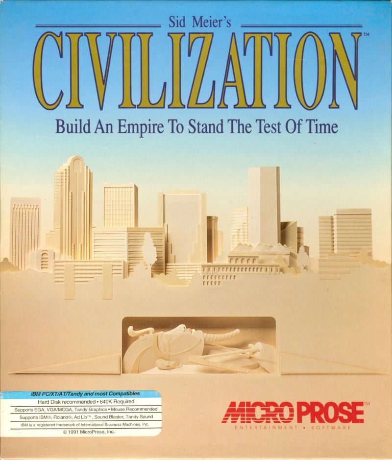 The original box art from Sid Meier's Civilization.