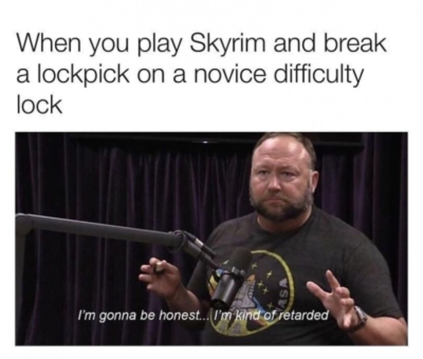 Skyrim Meme About Novice Locks