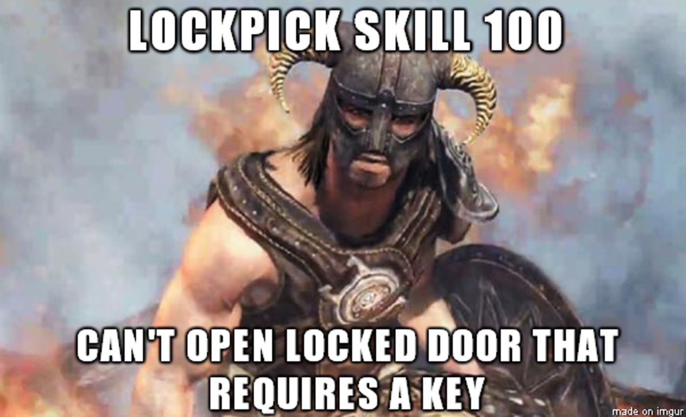 Skyrim Meme About Locked Doors