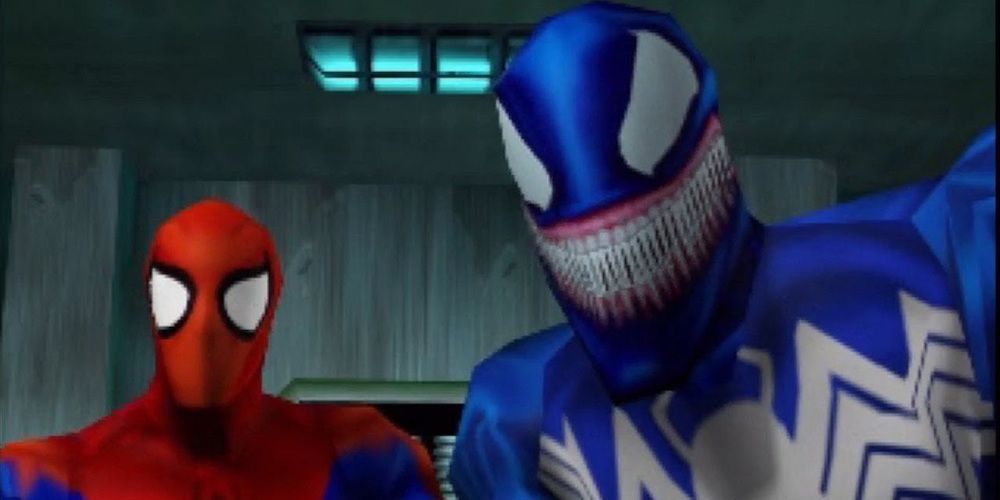 Spider-man PS1 game venom and spider-man