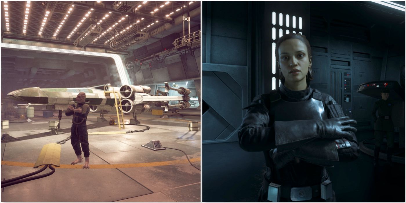 Gameplay screenshots from Star Wars Squadrons