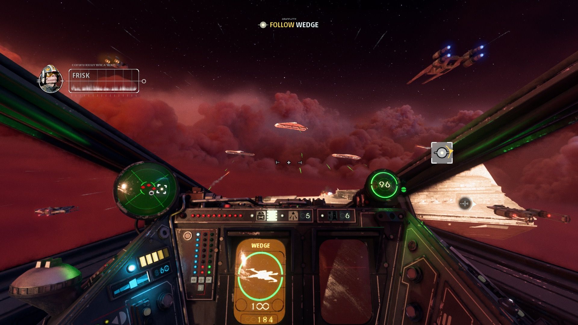 A gameplay screenshot Star Wars Squadrons