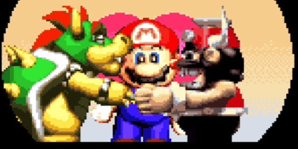 Nintendo Super Mario RPG Mario Bowser Booster Kiss