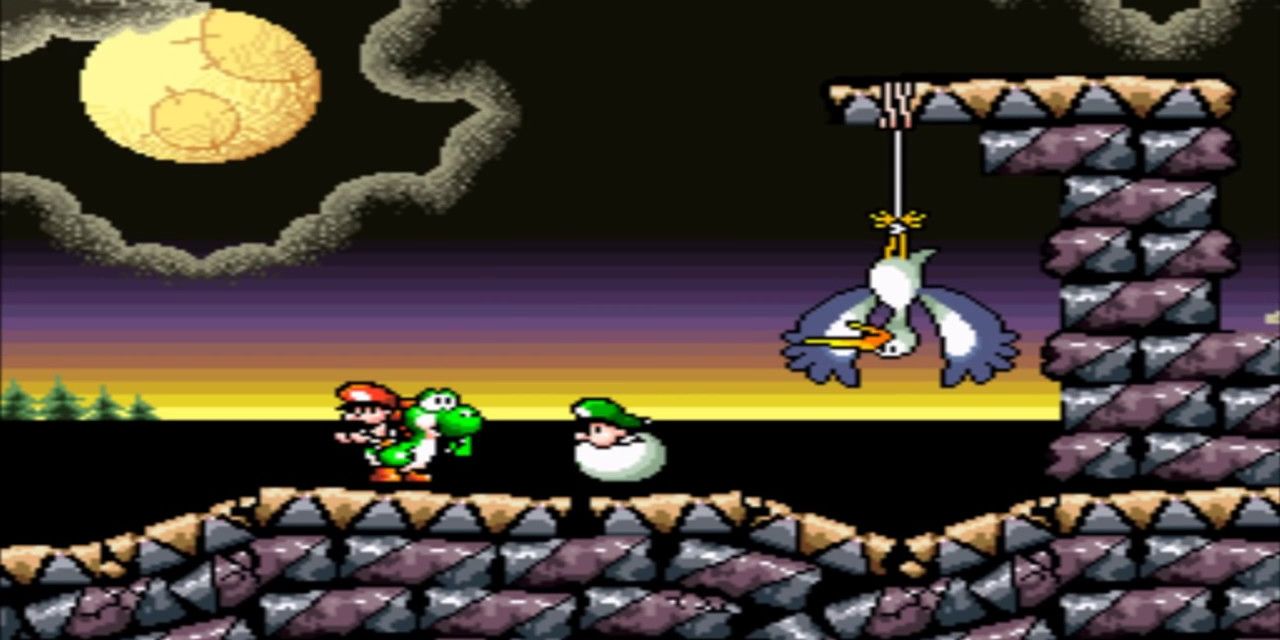 Nintendo Super Mario World 2 Yoshi's Island Baby Luigi Stork
