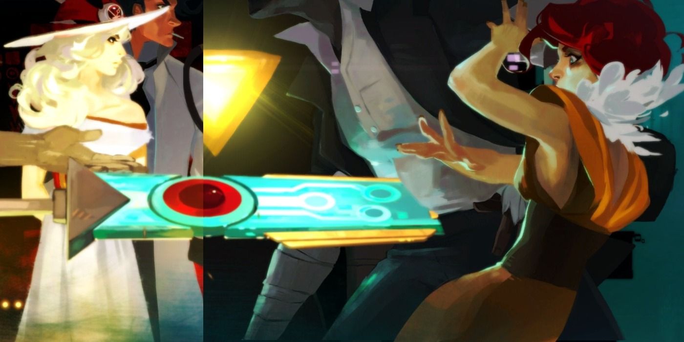 image of Unknown being stabbed with Transistor sword to save Red