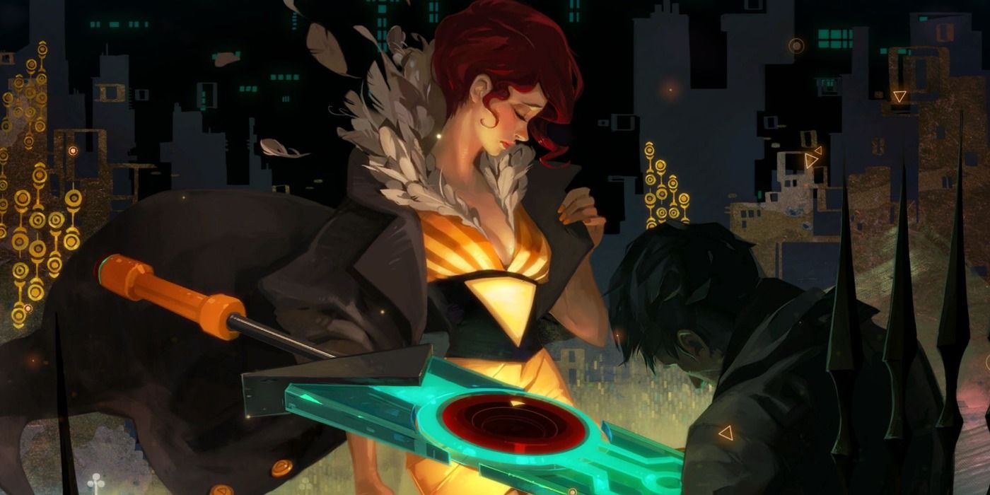 image of a sad Red and a stabbed Unknown from Transistor