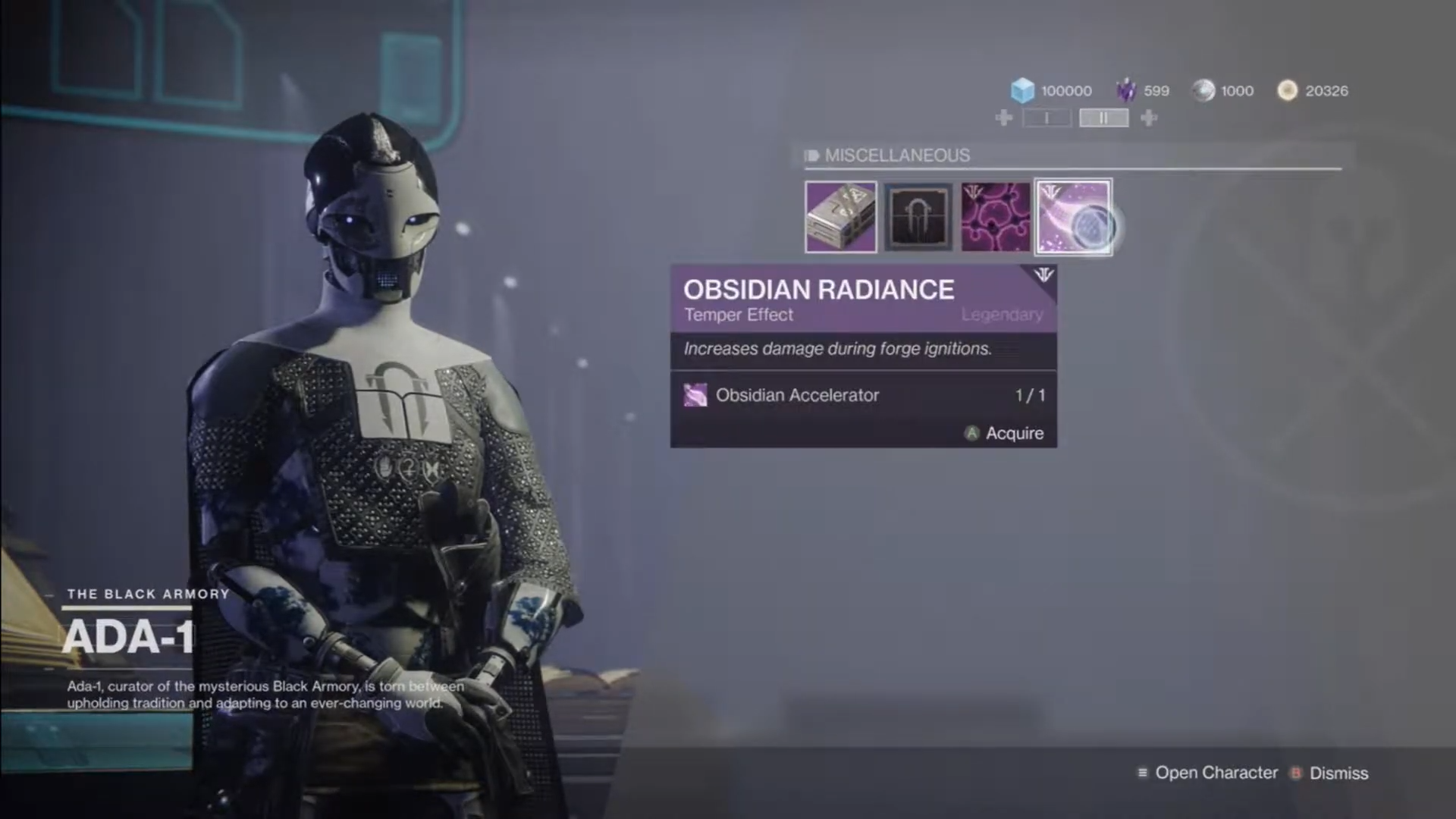 Destiny 2 Obsidian Accelerator