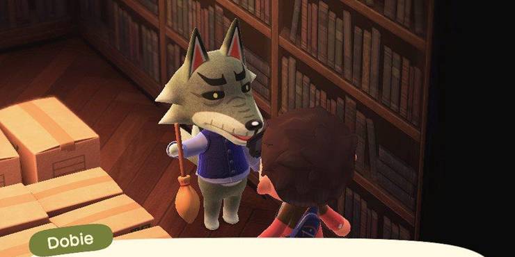 dobie speaking to a player in Animal Crossing New Horizons