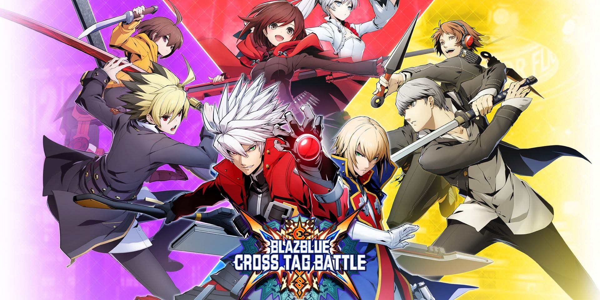 a title card for blazblue cross tag battle