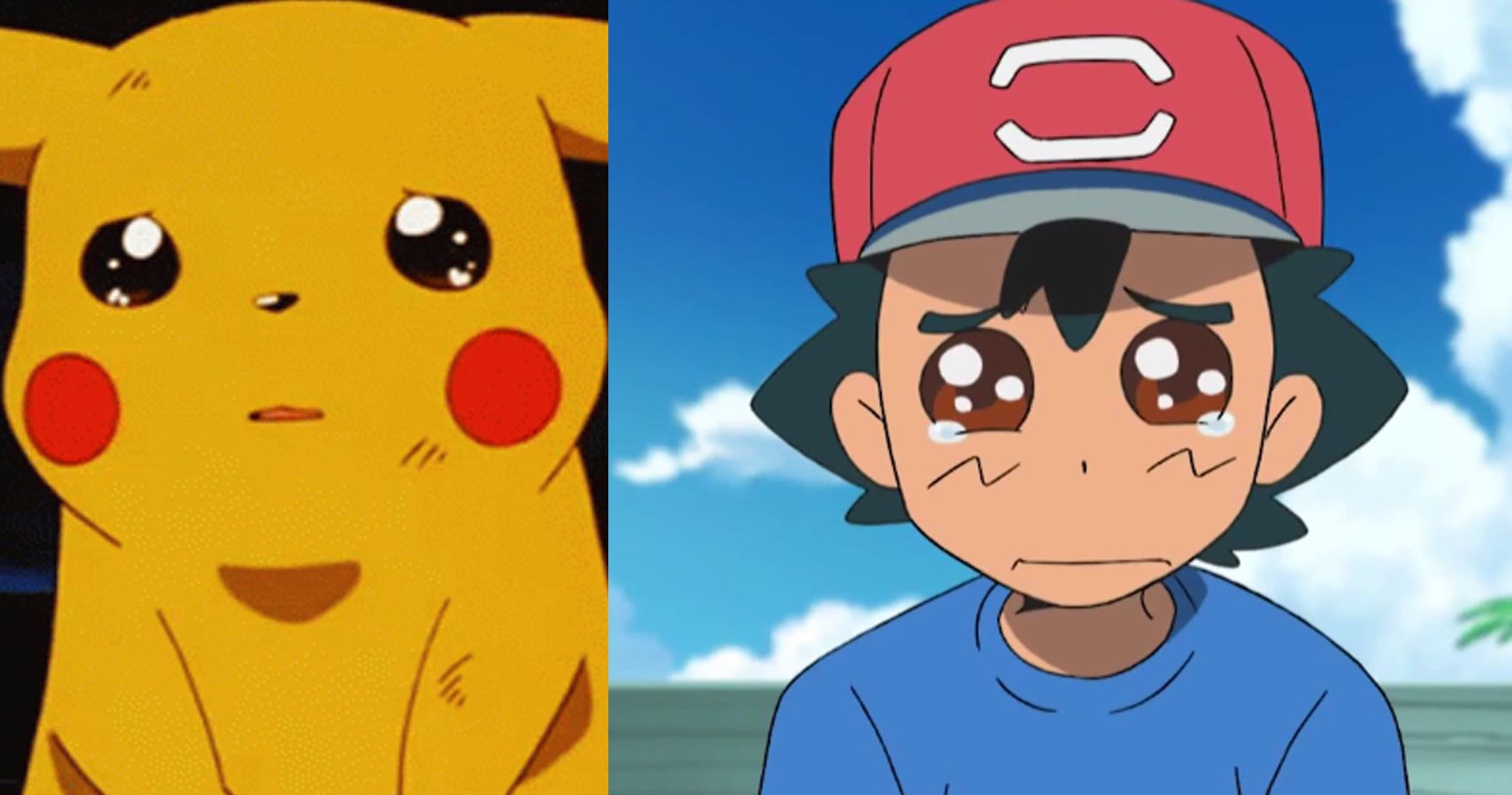 ash and pikachu sad