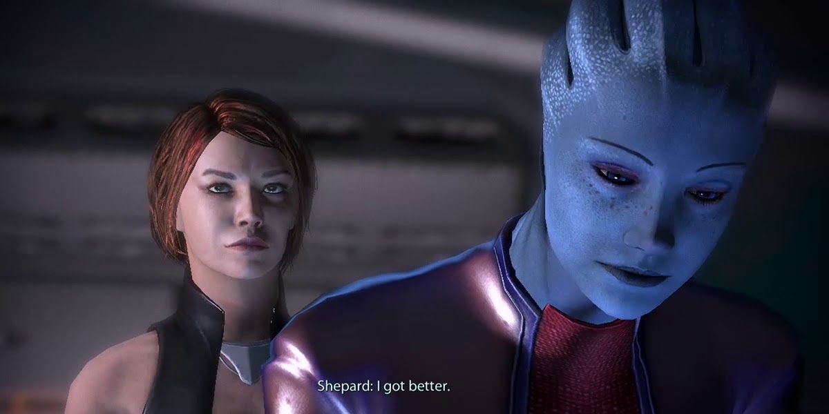 shepard meeting with liara in mass effect 2