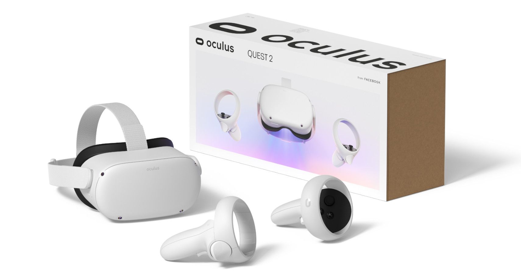 A screenshot of the Oculus box and the hardware that it includes.