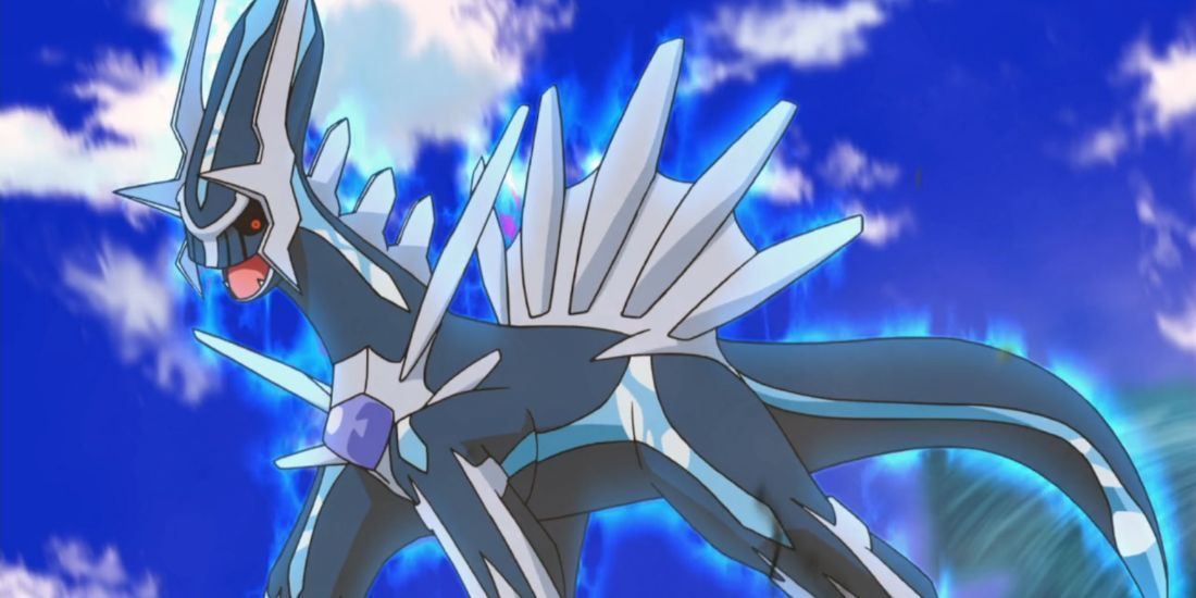 pokemon anime dialga floating and attacking