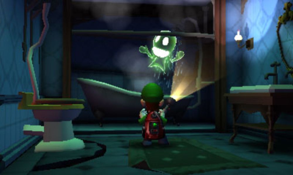 Luigi walks in on ghost