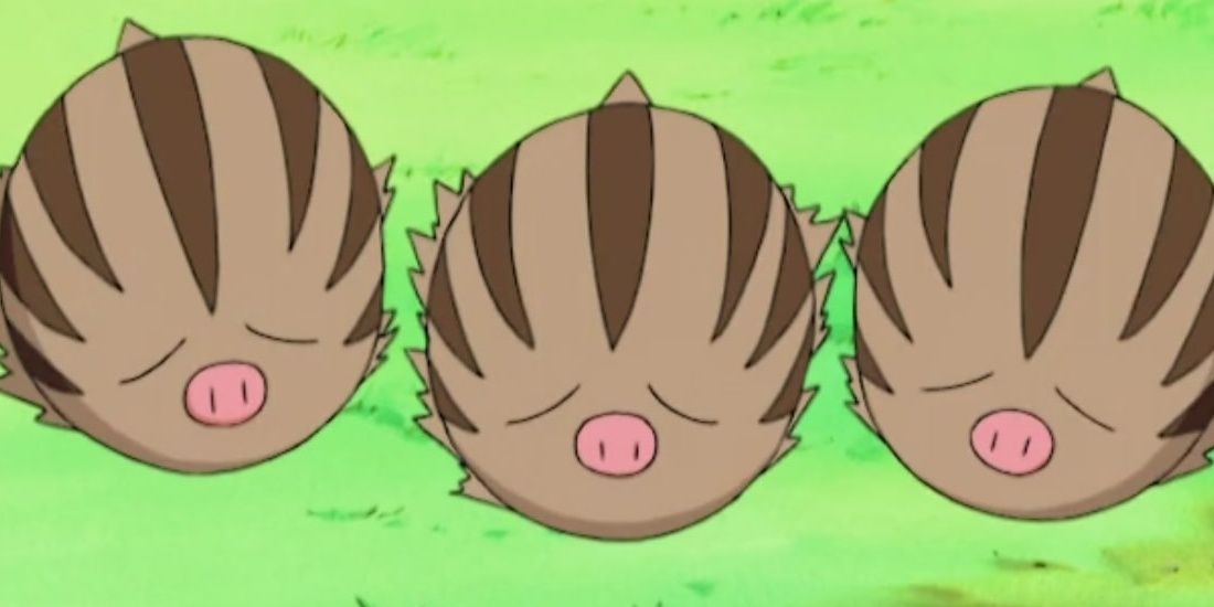 Three Swinub in the grass