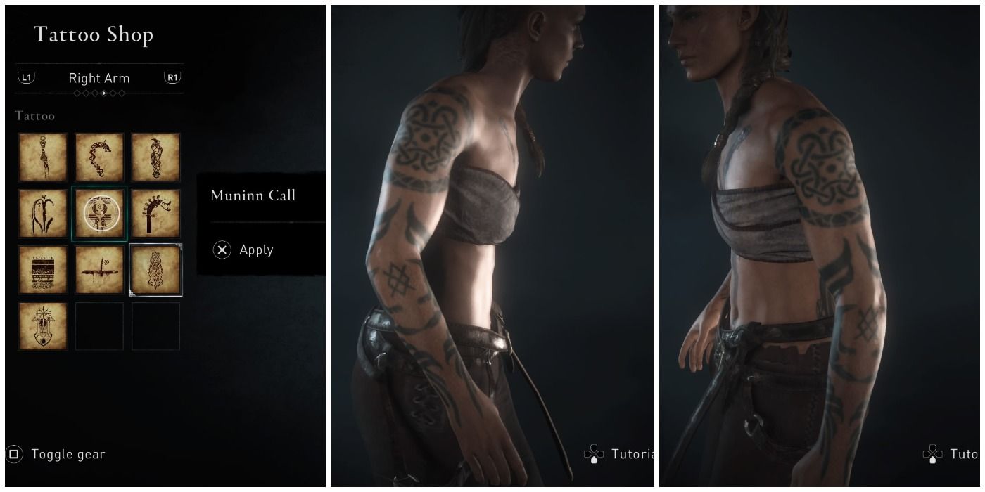 Muninn Call arm tattoo in Assassin's Creed Valhalla