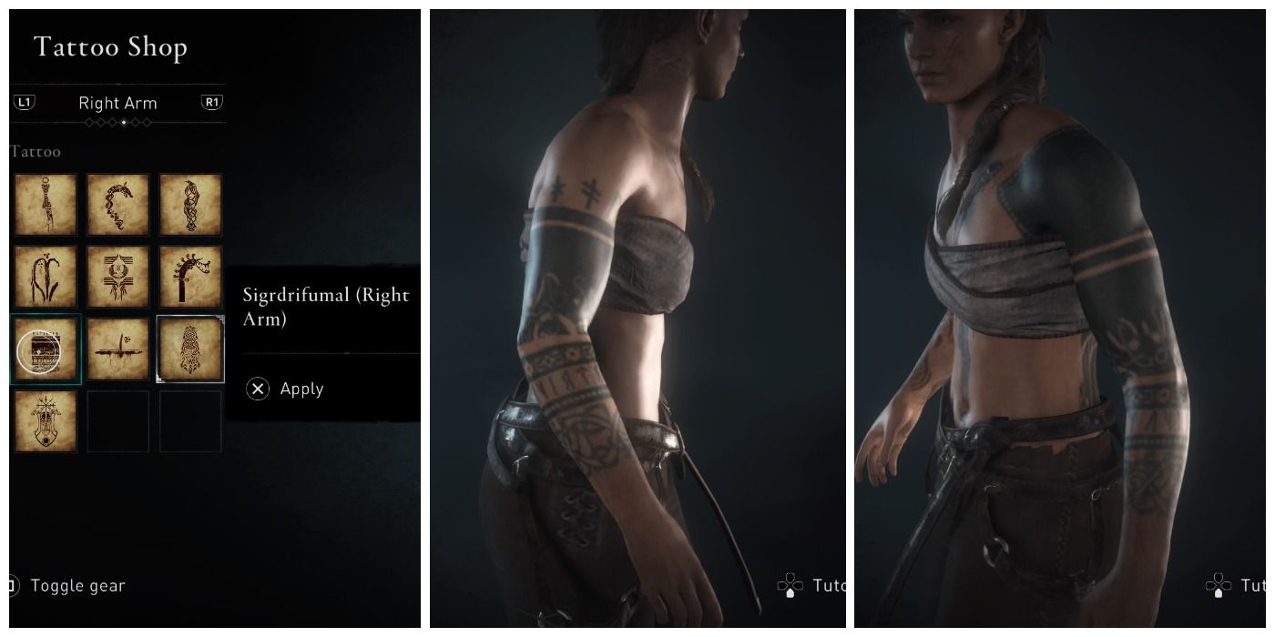 Sigrdrifumal arm tattoo in Assassin's Creed Valhalla