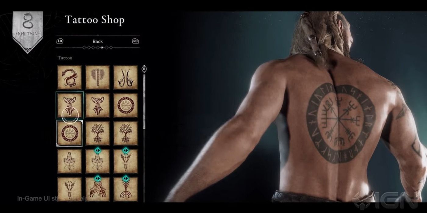 Eivor's tattoos in Assassin's Creed Valhalla