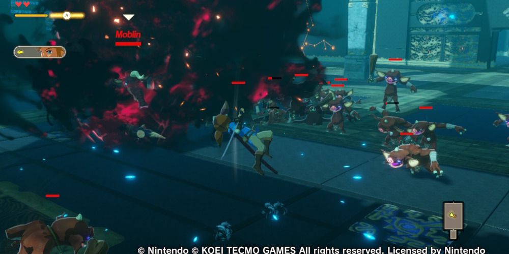 Link's standard combo string with the two-handed weapon
