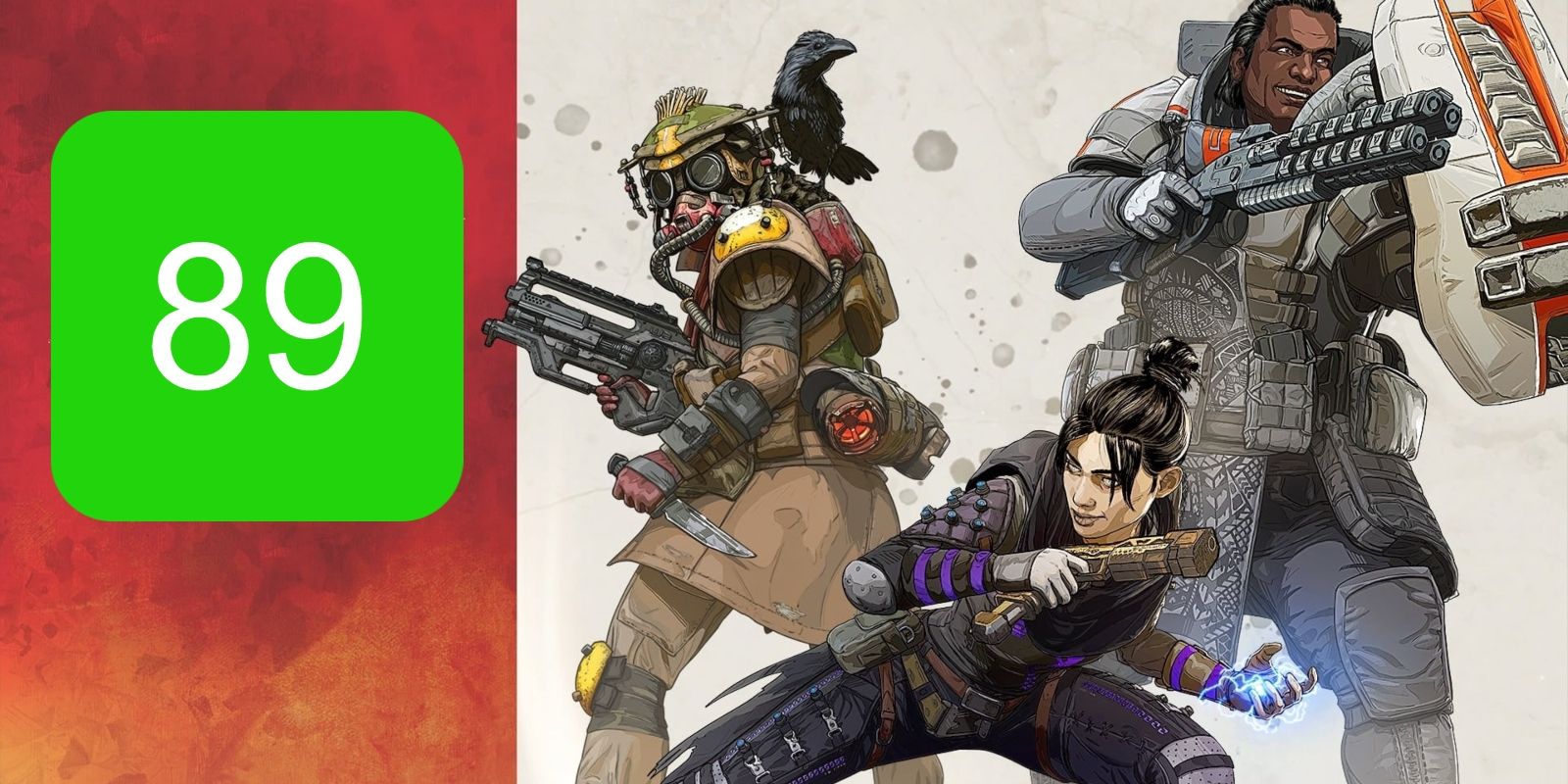 The Apex Legends Metascore for the PS4 featuring Bloodhound, Wraith, and Gibraltar