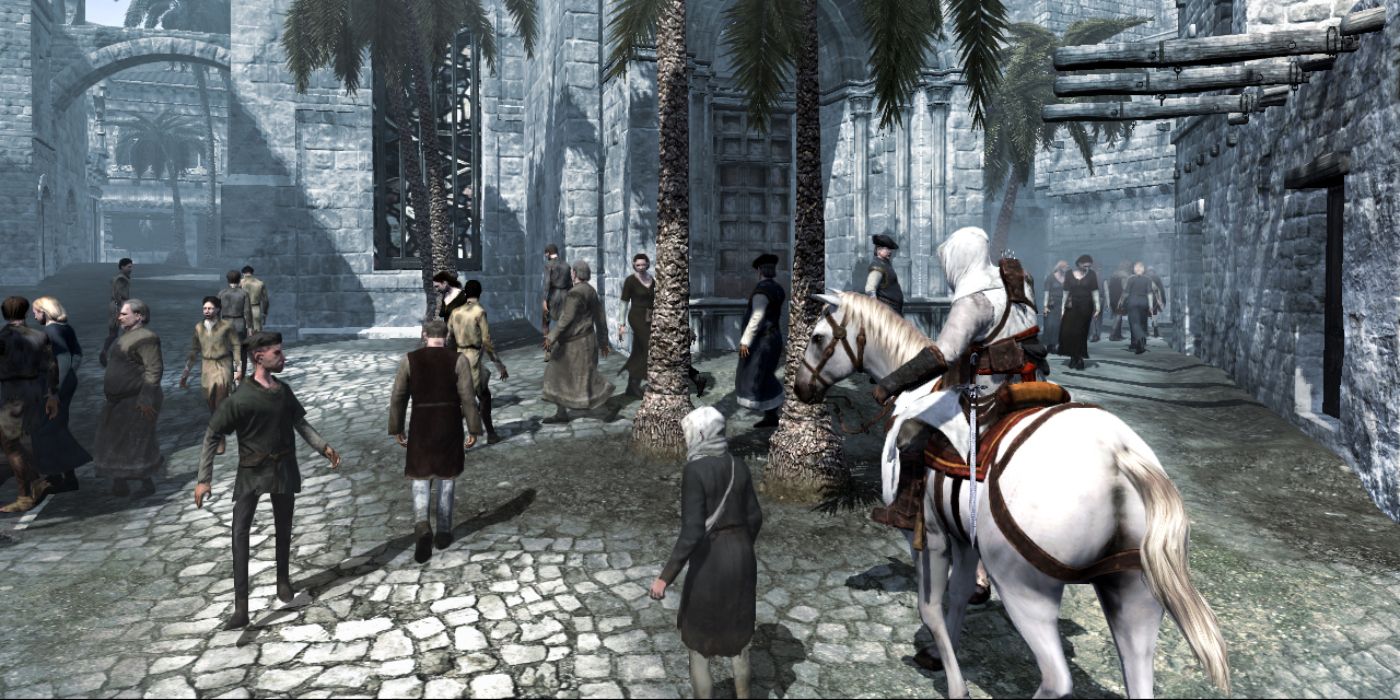 Screenshot Assassin's Creed Altair On Horse In City