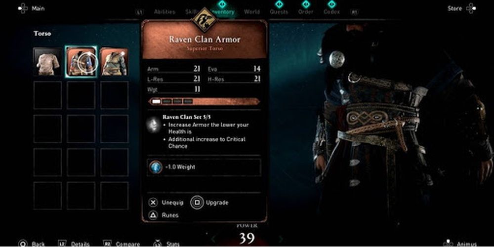 Assassins Creed Valhalla Raven Clan Armor Stats