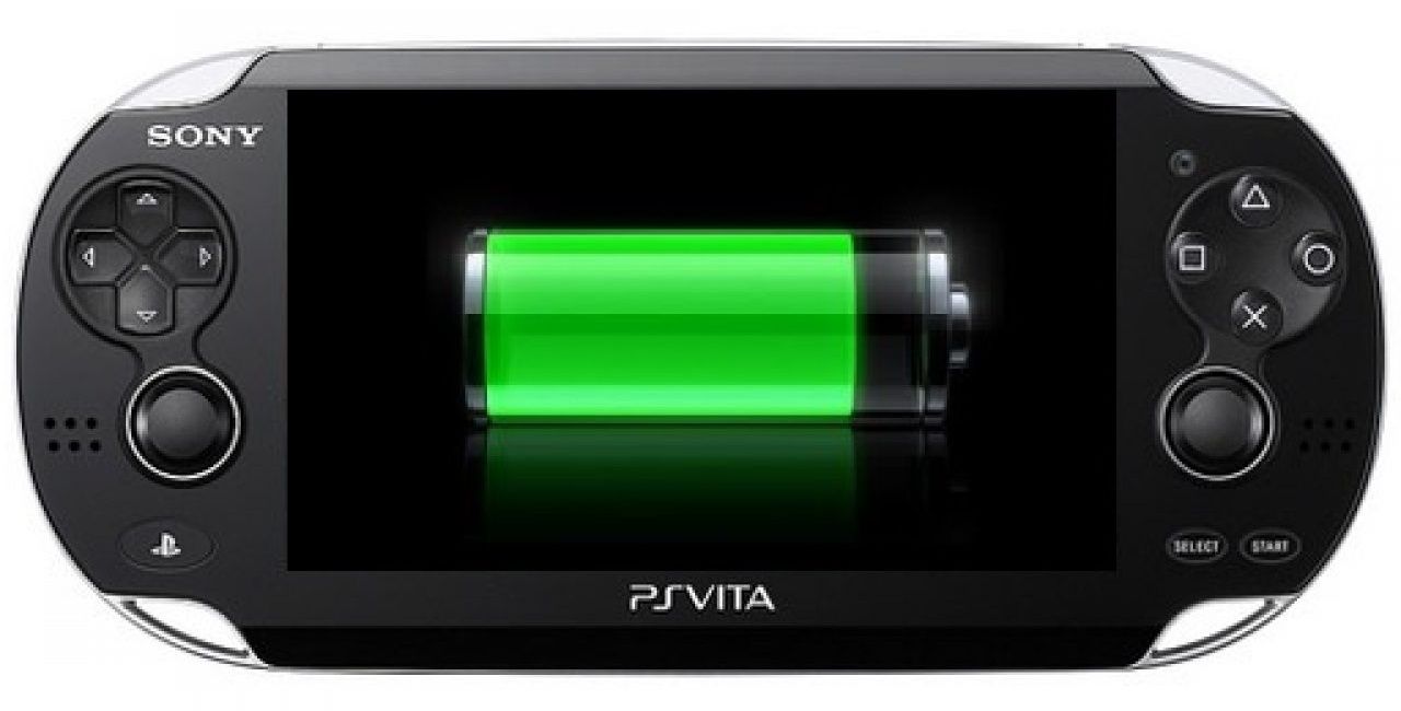 The battery status screen of a PlayStation Vita