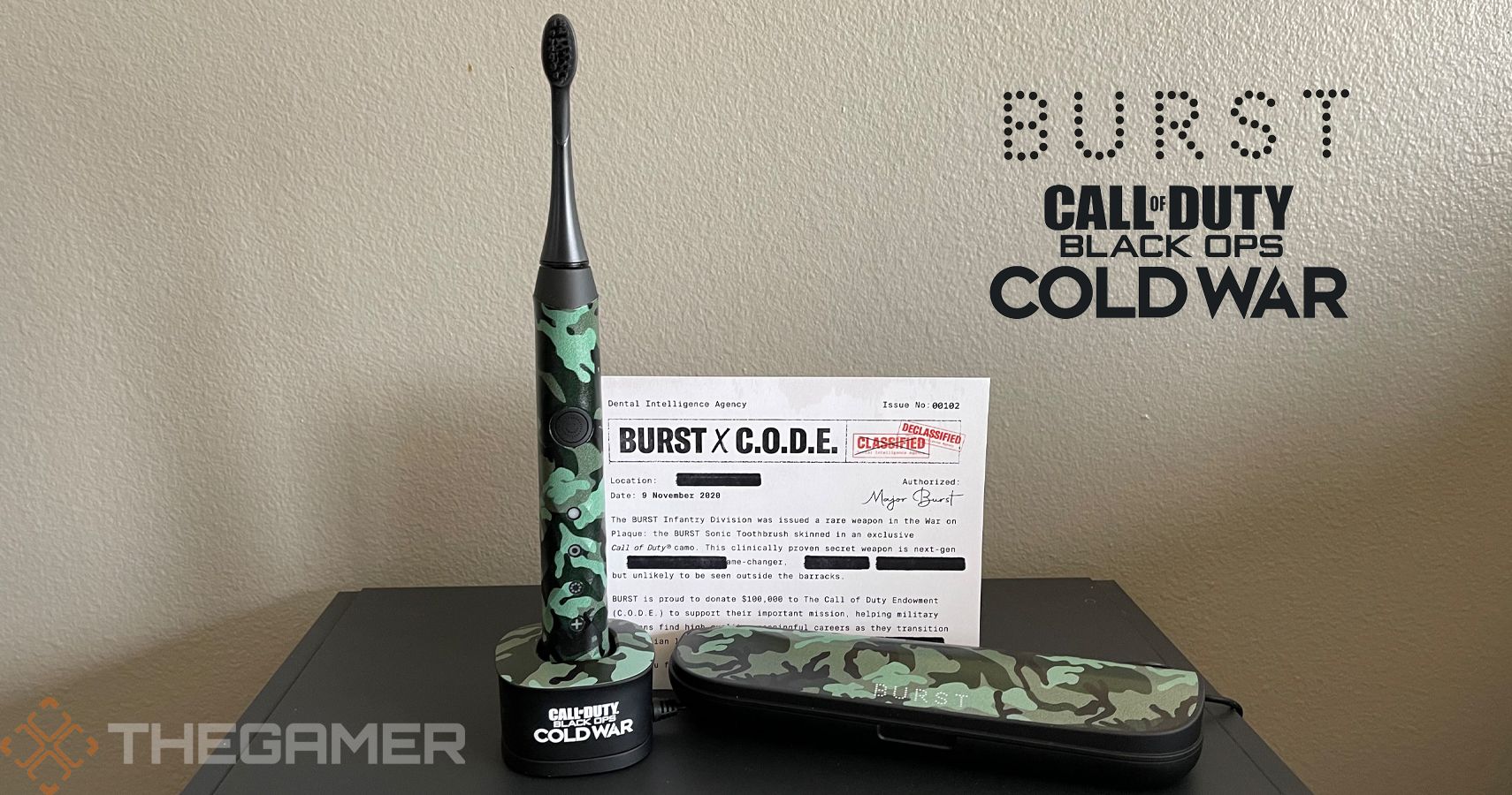 Call Of Duty BURST Sonic Toothbrush Review FirstPerson Smiling
