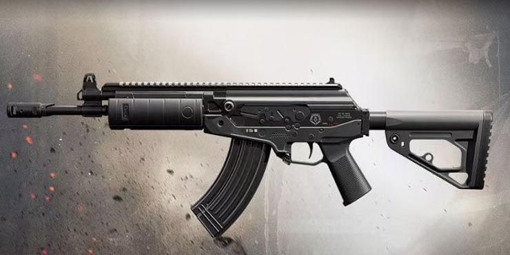 A close up of the CR-56 AMAX assault rifle in Call of Duty